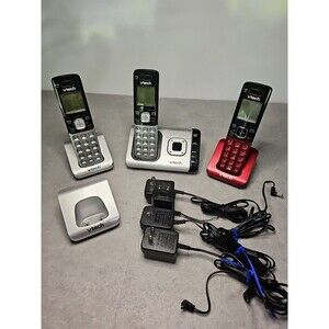 VTech CS6729-40 Cordless Phone Answering System Main Base + 3 Charging Stations